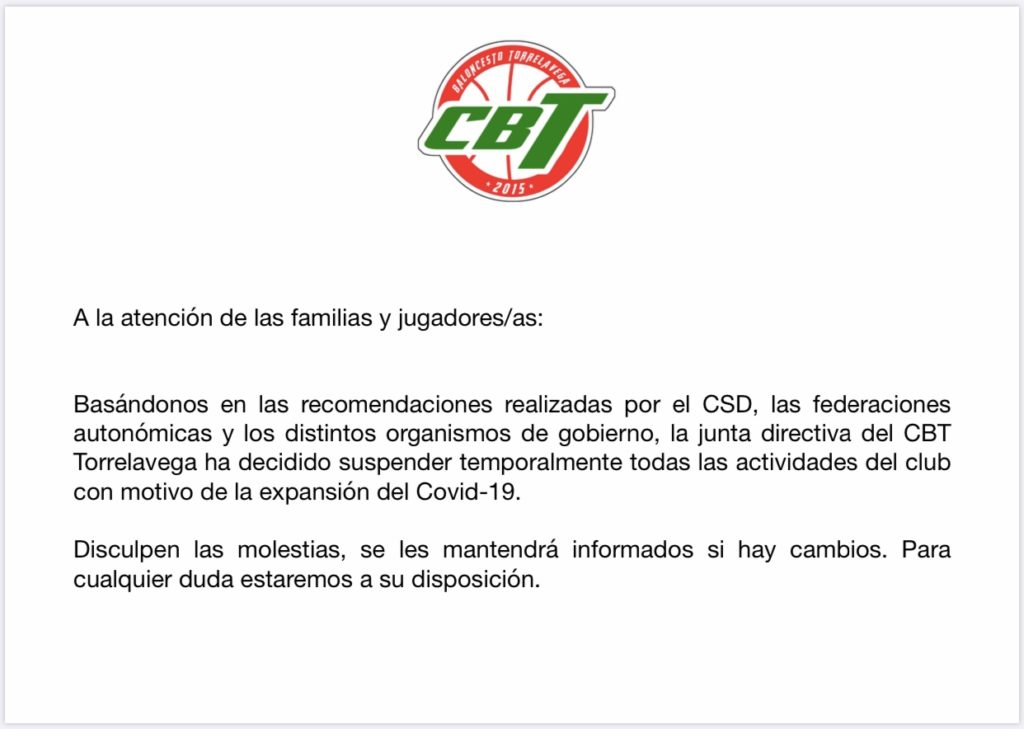 Comunicado CBT Torrelavega