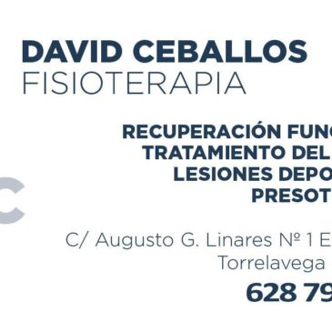 Fisioterapia David Ceballos – Sesiones de fisioterapia por 18€ a los abonados y jugadores del CBT Torrelavega
